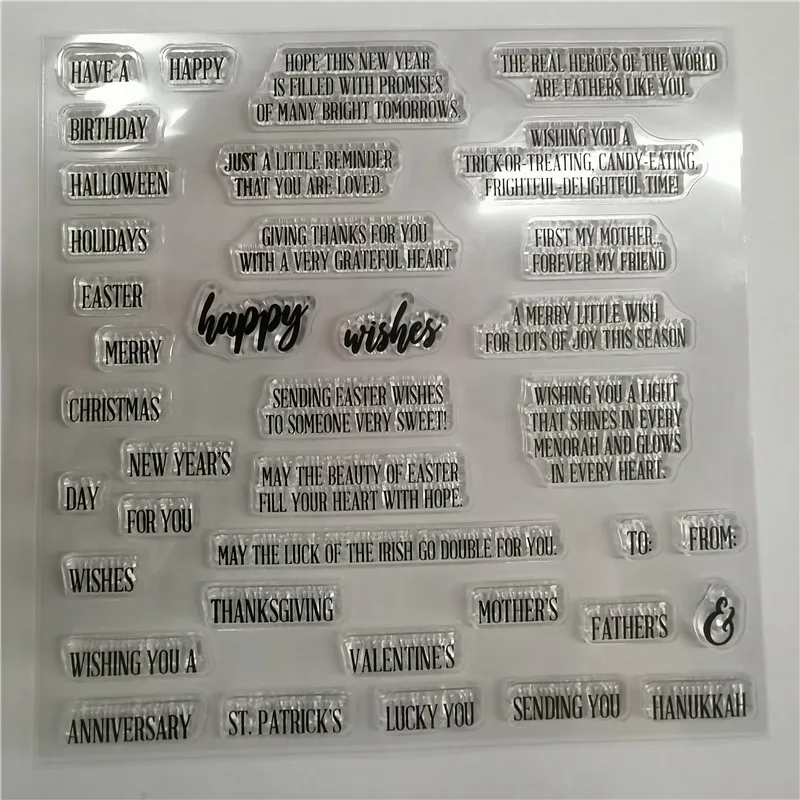 

HAPPY Metal Die Cuts Mold Craft Knife Blade Punch Die Stencils for Scrapbooking Paper Card Making Die Template Clear Stamps