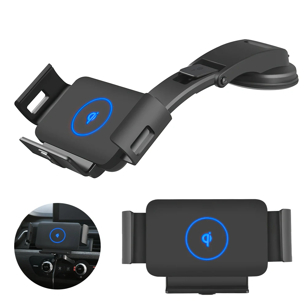 

Car Wireless Charger 15W 9V Fully Automatic Mobile Phone Bracket Coil Intelligent Induction USB-C for Samsung Z fold 3/fold 2