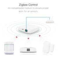 tuya smart zigbee gateway hub home automation scene security alarm kit pir doorwindow temperaturehumidity sensor smart life