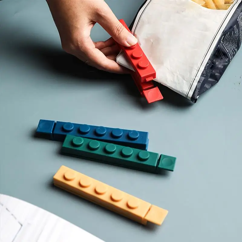 4 шт./компл. зажимы для упаковки закусок пластиковые креативного строительного