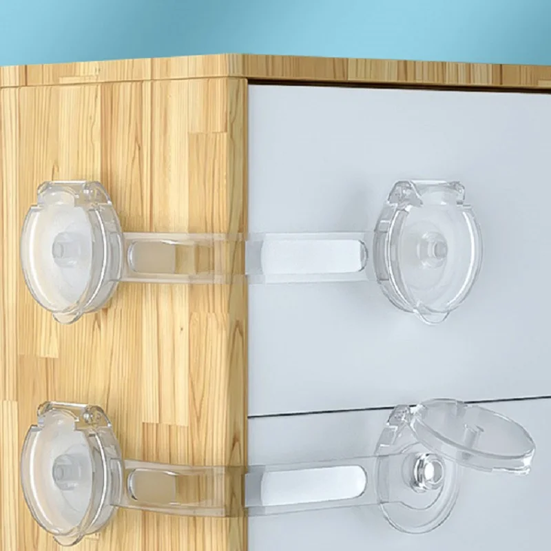Baby Cabinet Locks Strap Drawer Lock Child Anti-opening Refrigerator Lock Baby Anti-pinch Safety Protection Buckle