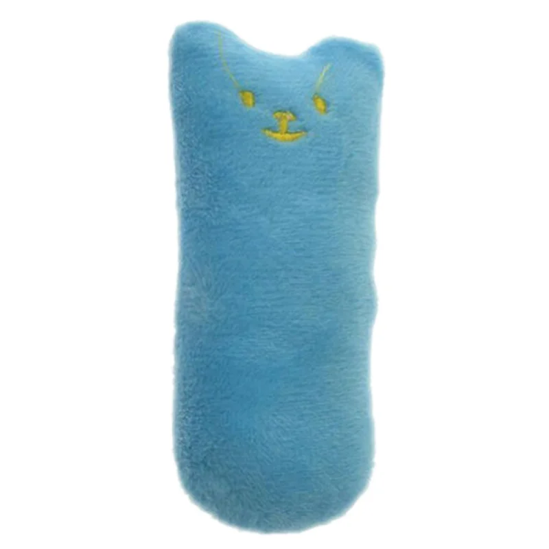 blue Игрушки для домашних животных, кошачья мята, плюшевая игрушка, Интерактивная, необычная кошачья кошка, подушка, игрушки, интересные зубы, шлифовальные когти, товары для кошек - Цвет: blue