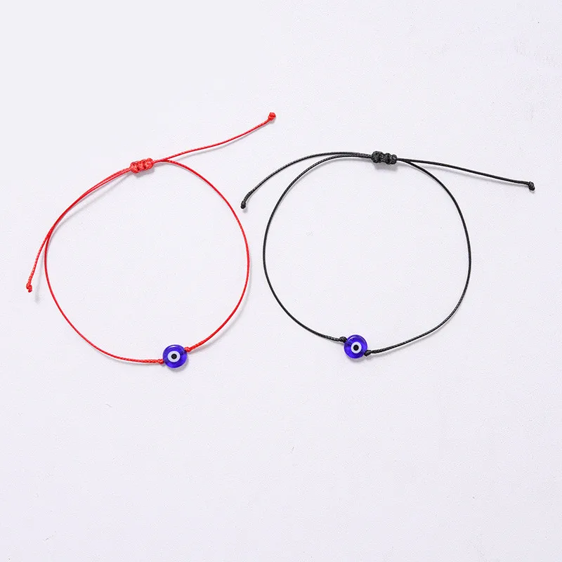 Обещание на мизинцах голубой сглаза тканый бумажный браслет карта для женщин