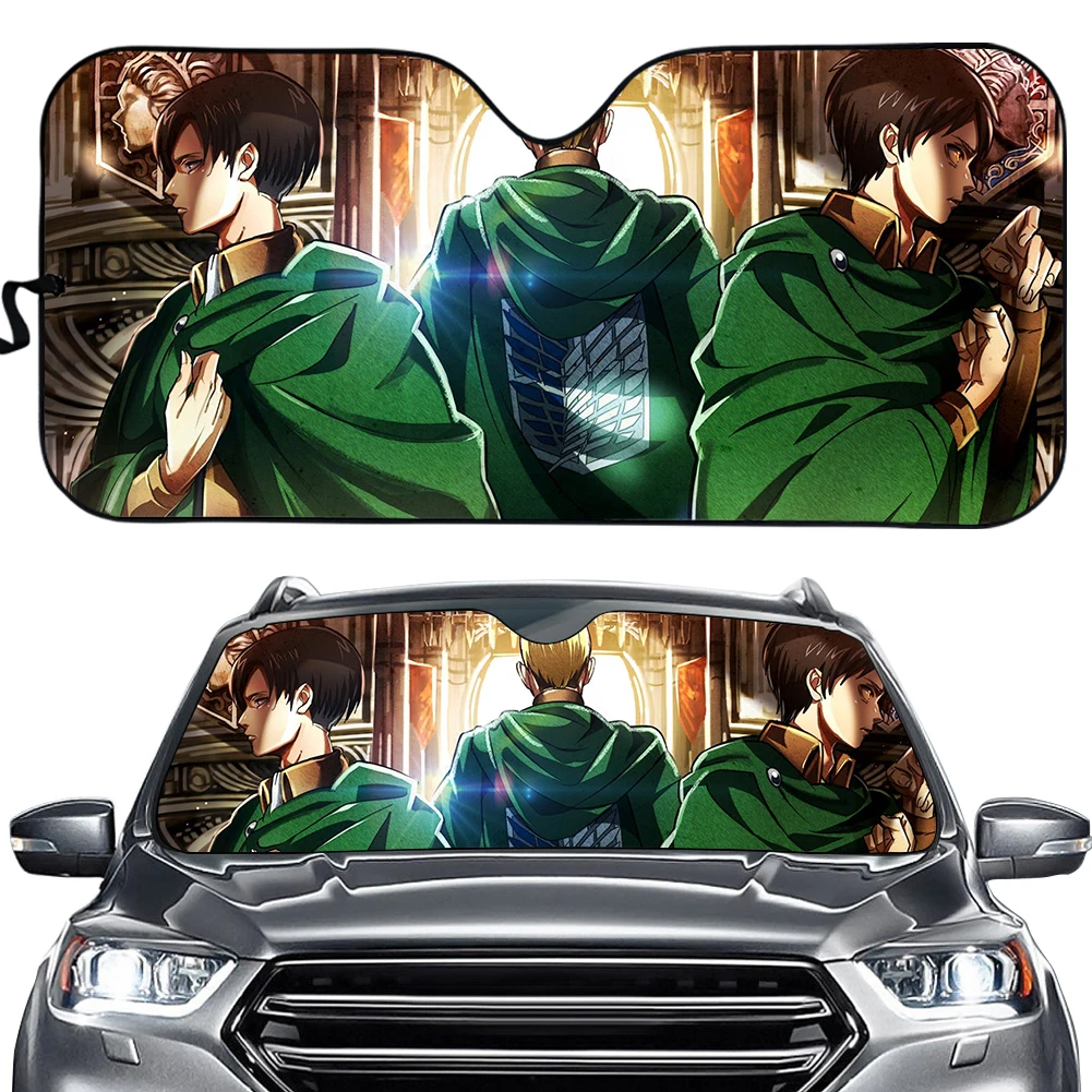 

Attack On Titan Car Sunshades for Windshield Foldable Sunshade Protector SUV Truck Front Window Sun Visor Cover Men Auto Interio