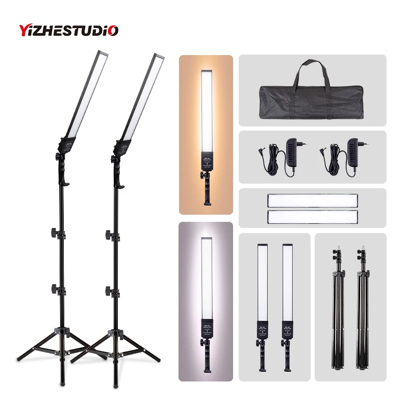 

Photography Studio kits LED Dimmable Lighting Kit with 188Pcs led lights 2M light Stand Bi-color 3200-5500K for YouTube Portrait