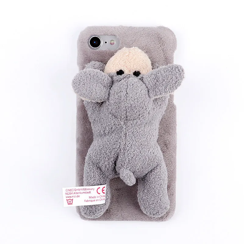 

Japanese cute pet animal mobile phone case for iphone6 7 8 X XR XS Max Plus 6s Plus 7 8Plus 11 Pro Max plush monkey cover