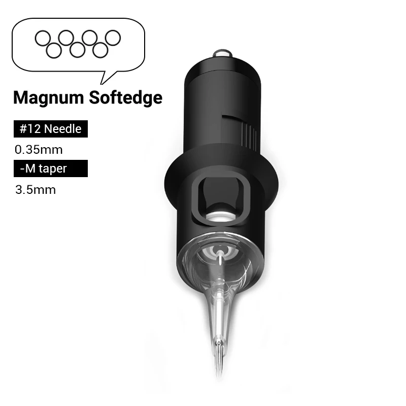 Картридж с иглами для татуировок 20 шт./коркорт картридж изображением Magnum #12 (игла 0