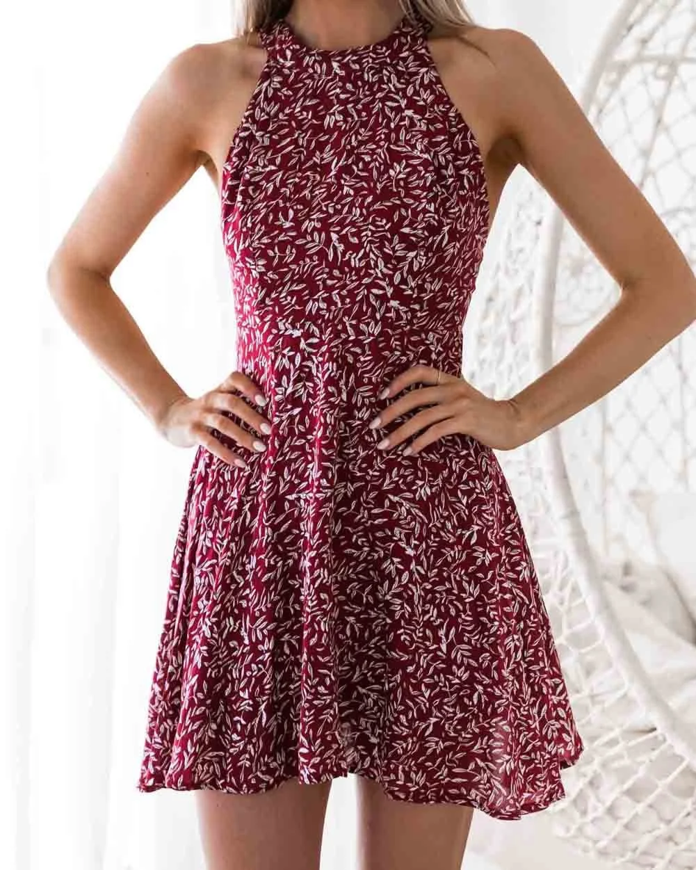 

New Fall Winter 2021 New Bohemian Beach Sling Backless Sexy Dress