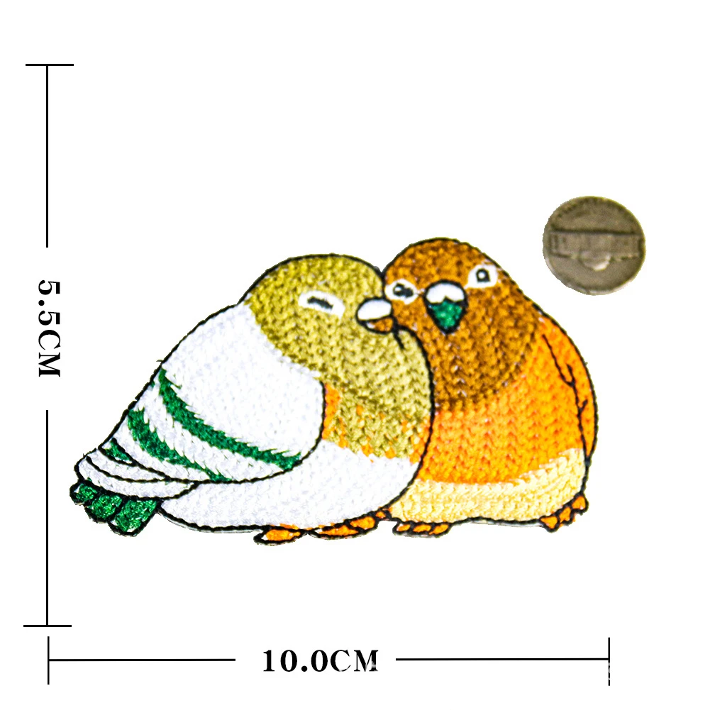 Симпатичные нашивки в виде птиц 1 шт. Приклеивание утюгом вышитая аппликация