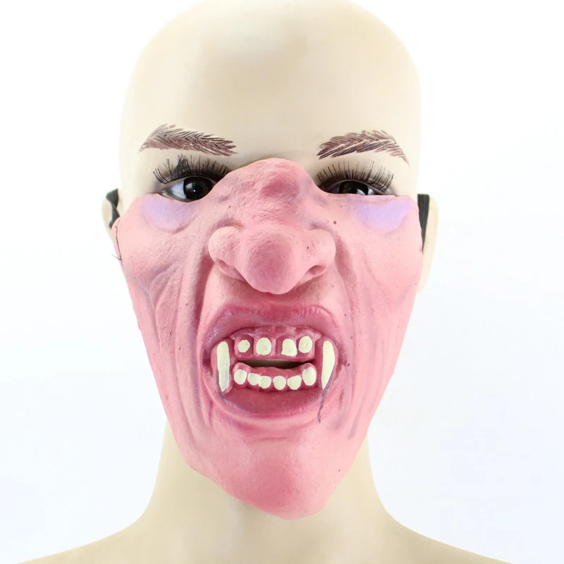 Забавная маска YOMDID для взрослых латексная косплея клоуна половина лица ужасный
