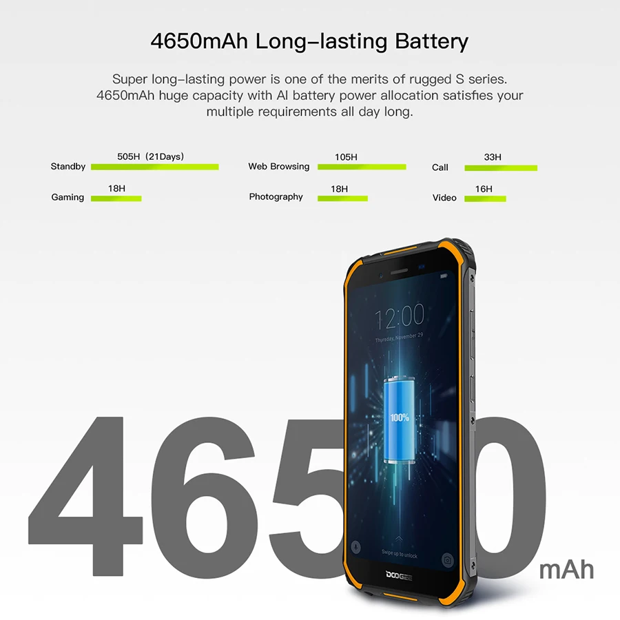 DOOGEE S40 Lite IP68 2 ГБ + 16 Гб четырехъядерный Android 9 0 прочный мобильный телефон 5 дюймов