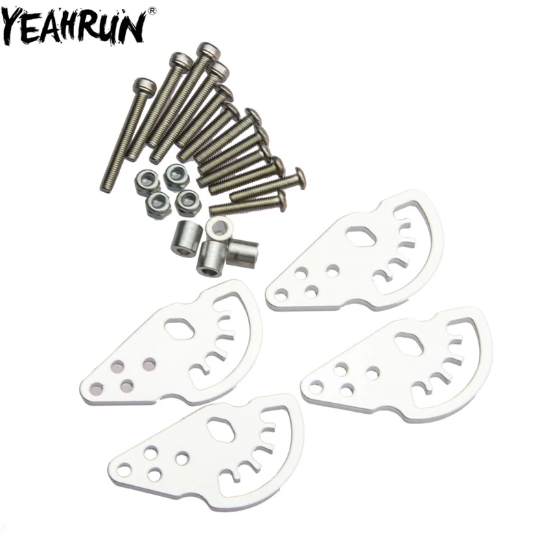 

YEAHRUN 4Pcs Metal Aluminum Adjustable Shock Lift Droop Towers Kit For 1/10 Axial SCX10 RC Crawler Car Upgrade Parts
