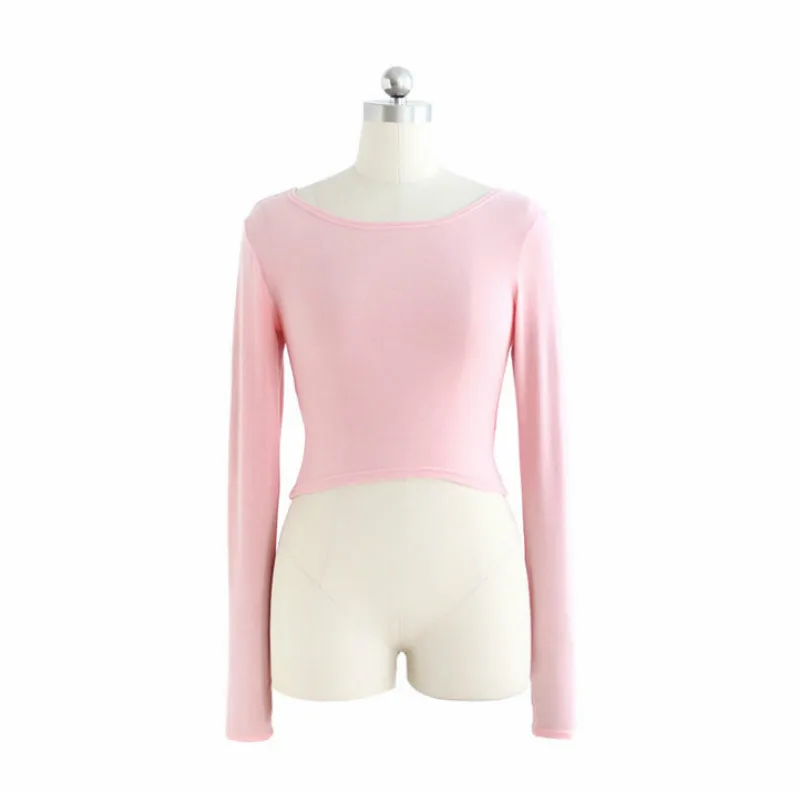 

New Arrival Ballet Dancing Costumes Fashion Trends Women Dance Stage Performance Clothing Solid Color Long Sleeve Tight Blouse