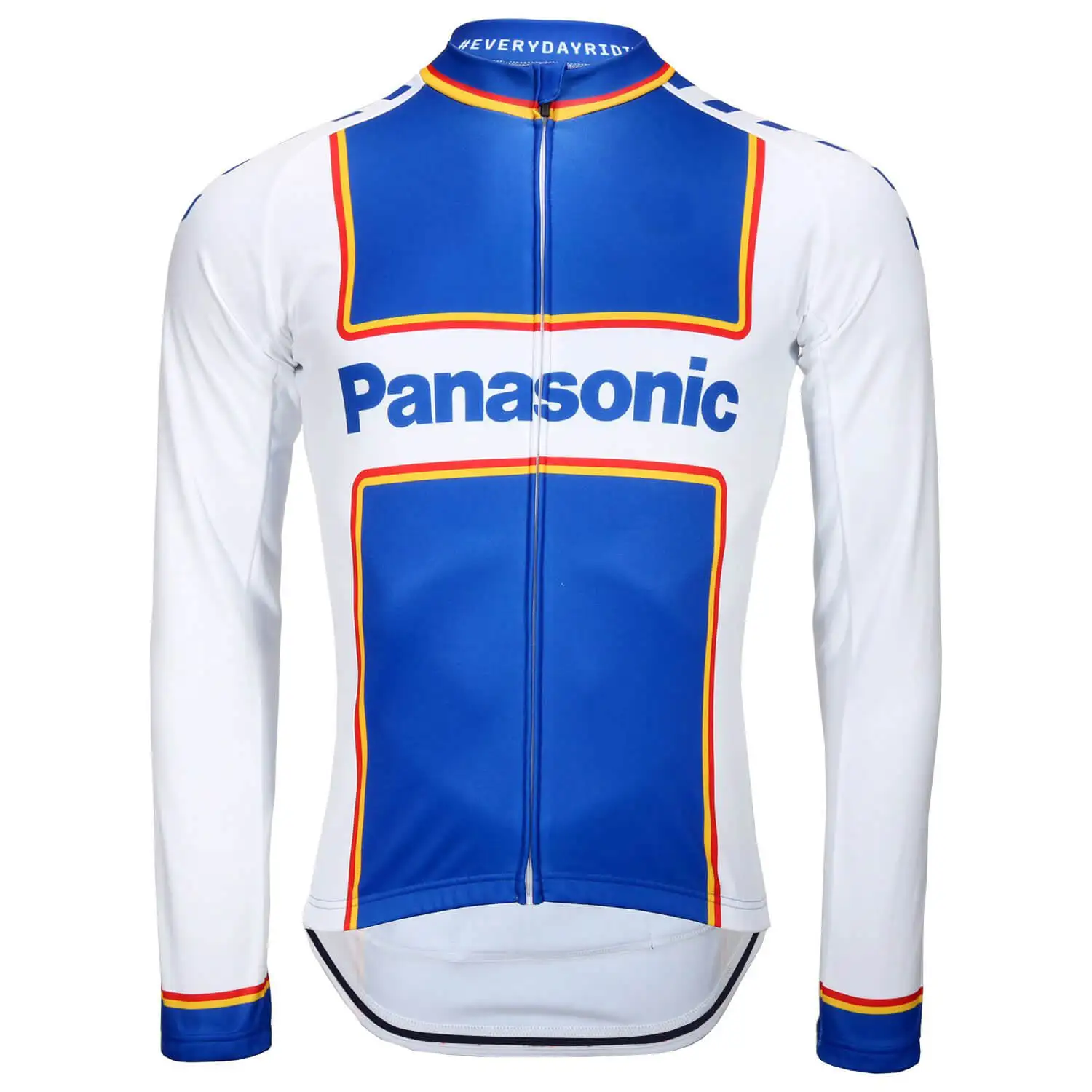 Классическая велосипедная футболка Panasonic в стиле ретро Мужская теплая