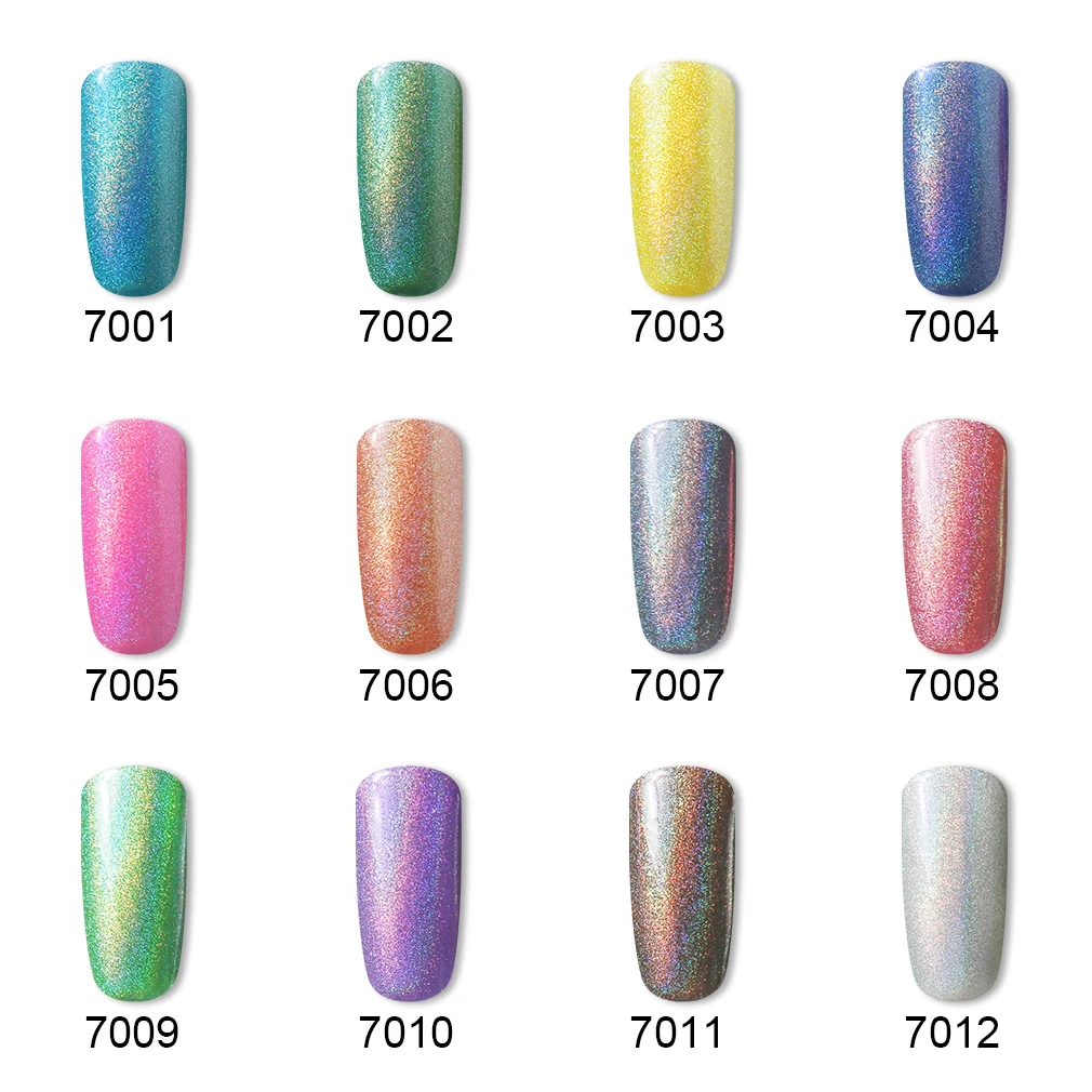 Радужный Блестящий Гель-лак HNM 8 мл профессиональный светодиодный УФ-лак