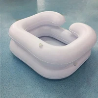 inflatable shampoo conditioner basin portable elderly care hair washing basin with drain tube for handicapped disabled patient