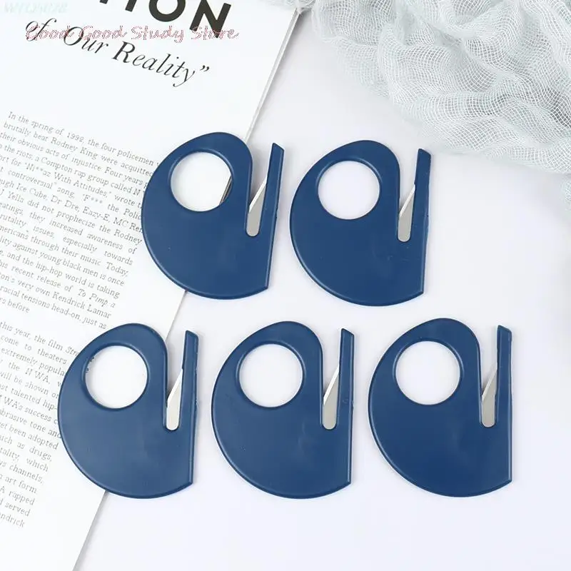 

2Pcs Envelope Knife Plastic Mini Letter Knife Mail Envelope Opener Safety Paper Guarded Cutter Random Color