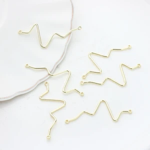 Подвеска длинная из цинкового сплава, золотистая цепочка с соединителем, 50 мм, 6 шт.Лот, модные аксессуары сделай сам для изготовления ювелирных изделий