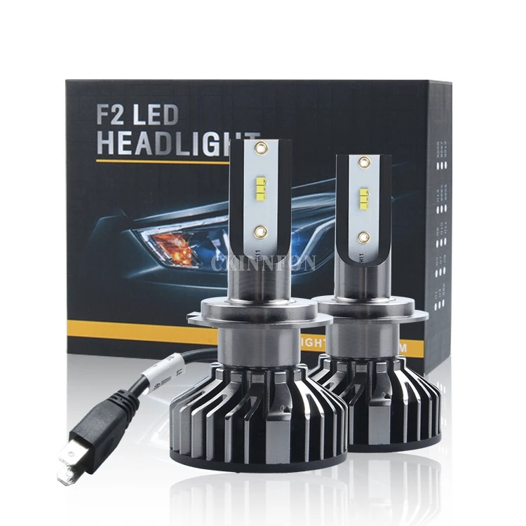 

100 шт./лот 50 пар фар автомобиля мини F2 LED H4 лампа с 8 SMD зэс чип 60 Вт 8000LM противотуманных фар 12V/24V Авто H1 H11 9005 9006 лампы