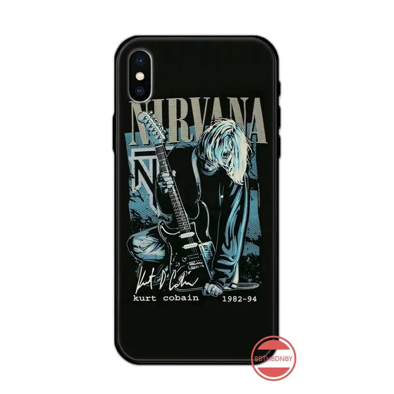 

Rock Band Nirvana Kurt Cobain Phone Case for iPhone 11 12 pro XS MAX 8 7 6 6S Plus X 5S SE 2020 XR