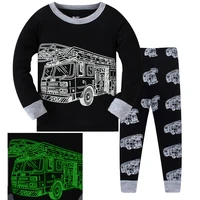 hot sale kids boys clothing sleepwear pajama sets casual cotton print o neck pajamas suits star children home clothes