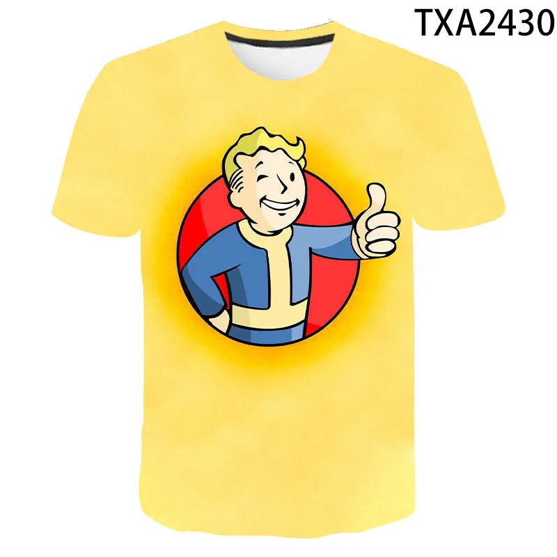 

New 3D Printed Fashion Cool Fallout T Shirts Men Women Children Short Sleeve Casual Short Sleeve Printed Tops Boy Girl Kids Tee