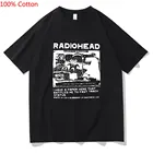 Футболка NEU радио-head для поездок в Северную Америку, Мужская футболка европейского размера 100% для концерта, черные Чистые футболки с коротким рукавом, Мужская футболка в стиле хип-хоп