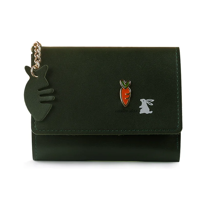 

2021 Cute Wallet For Women Rabbit Carrot Decoration Coin Purse Fashion Ladies Card Bag Wallet Multifunctional Coin Purse
