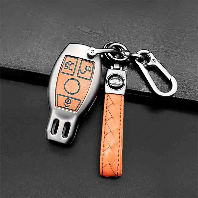 

Car Key Case Cover Key Bag For Mercedes Benz A B C S Class AMG GLA CLA GLC W176 W221 W204 W205 Accessories Holder Shell Keychain