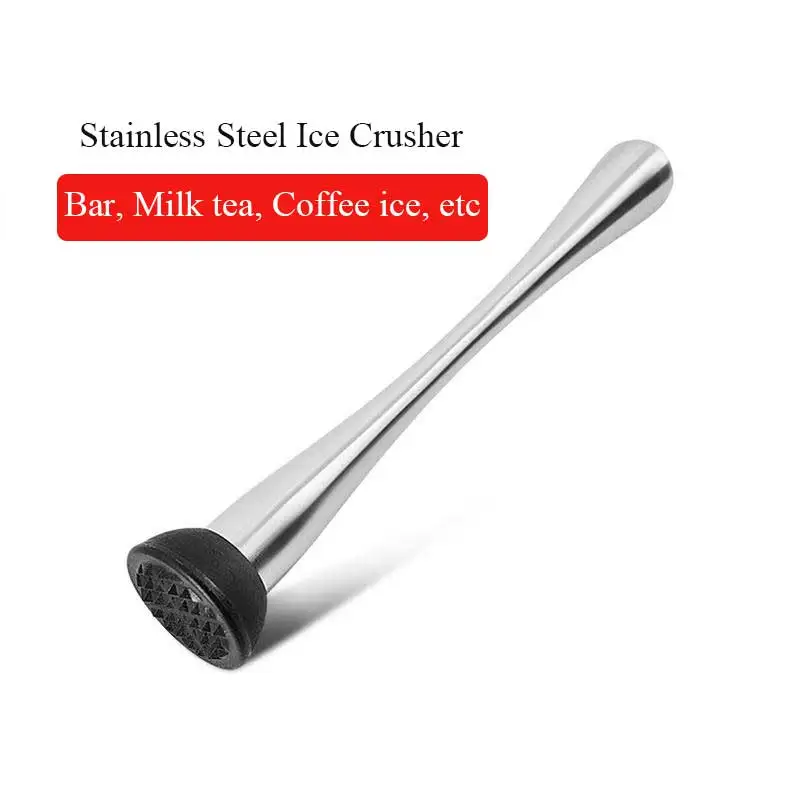 

Bar Cocktail Muddler Mojito Stainless Steel Bar Mixer Barware DIY Drink Fruit Muddler Crushed Ice Barware Bar Tool Kitchen Tools