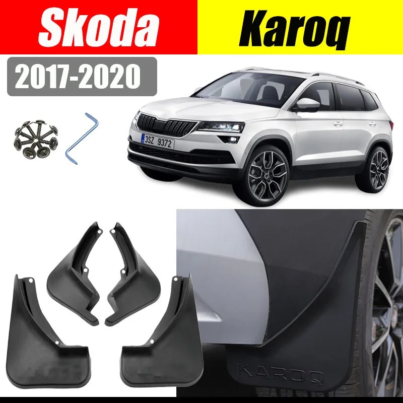 

Mud flaps For Skoda Karoq Mudguards Fender Karoq Mud flap splash Guard Fenders Car accessories auto styline Front Rear 4 pcs