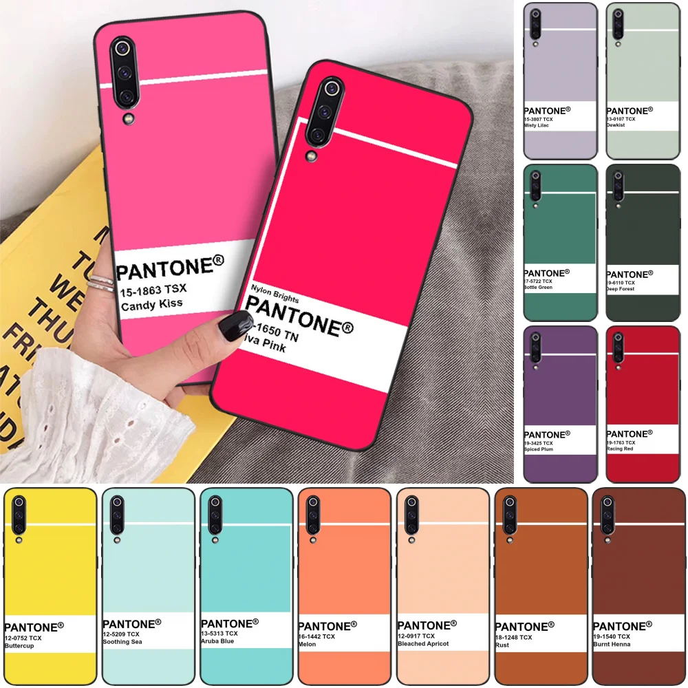 Мягкий силиконовый черный чехол Reayou Pantone карамельных цветов для телефона Xiaomi 8 9 se