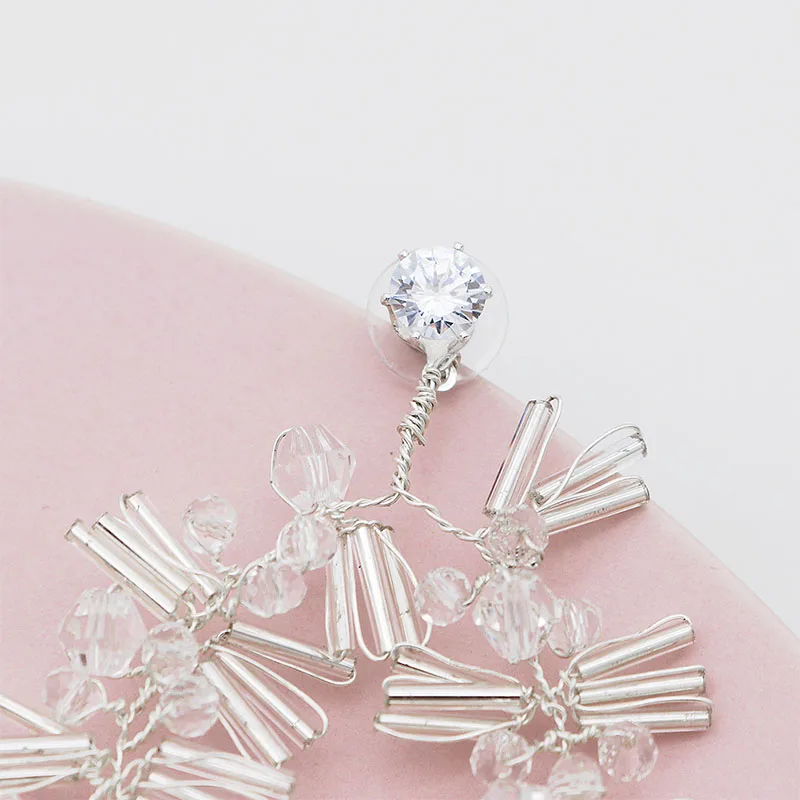 QYY Fashion Handmade Surround Big Earring Wedding Women Jewelry Accessories Austrian Crystal Bridal Eardrop for | Украшения и