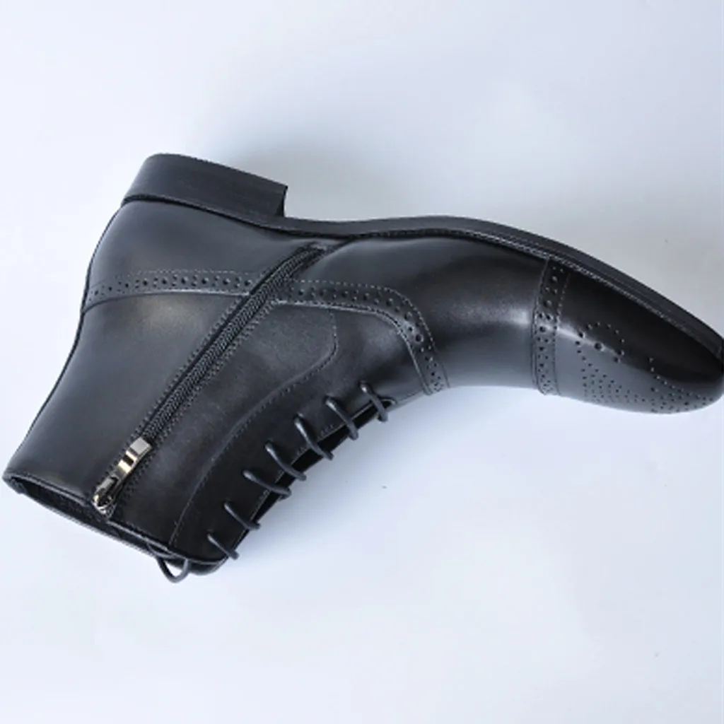 Англия Стиль мужские ботинки Челси Кожаные осень-зима Ретро полусапожки деловые