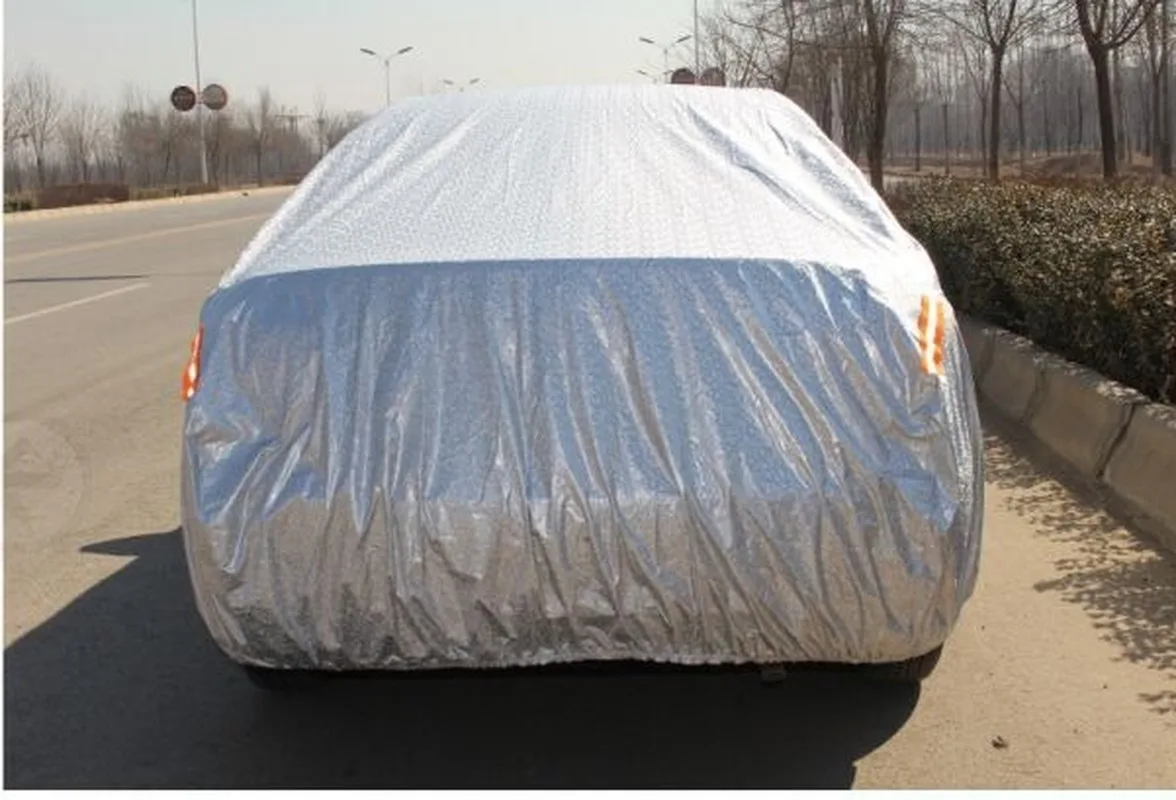 

Car Clothing Lint Aluminum Film Anti-theft Rainproof Sunscreen Car Clothing Cover Heat Insulation Thickened Reflective Car Cover