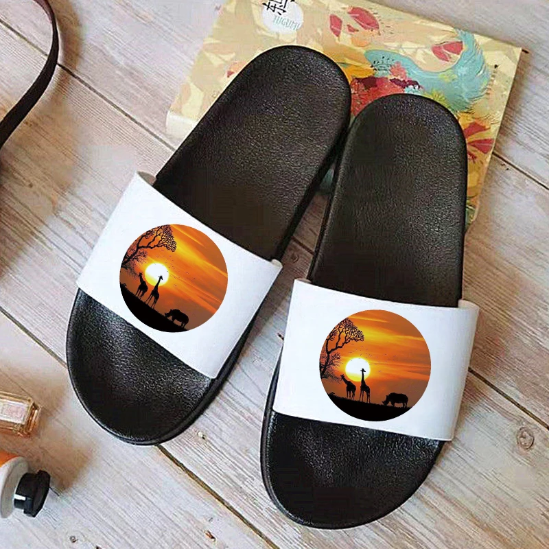 

2021 summer Women home slippers African continent non-slip home slippers Outdoor sandals Beach Slides filp flops female shoes