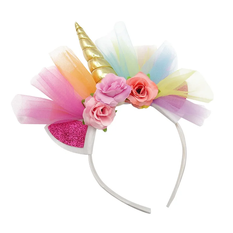 

2020new Unicorn Headband Halloween Christmas Party Hair accessories baby girl hair accessories hair clips for baby girls