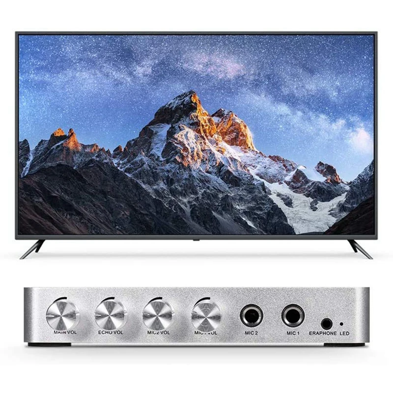 

Sound Mixer Karaoke Digital Echo Amplifier 4K/2K HDMI with Dual Mic