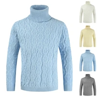 8 colors high collar sweaters men pullover winter turtle neck long sleeve warm sweater slim twist knitwear elasticity knitwear