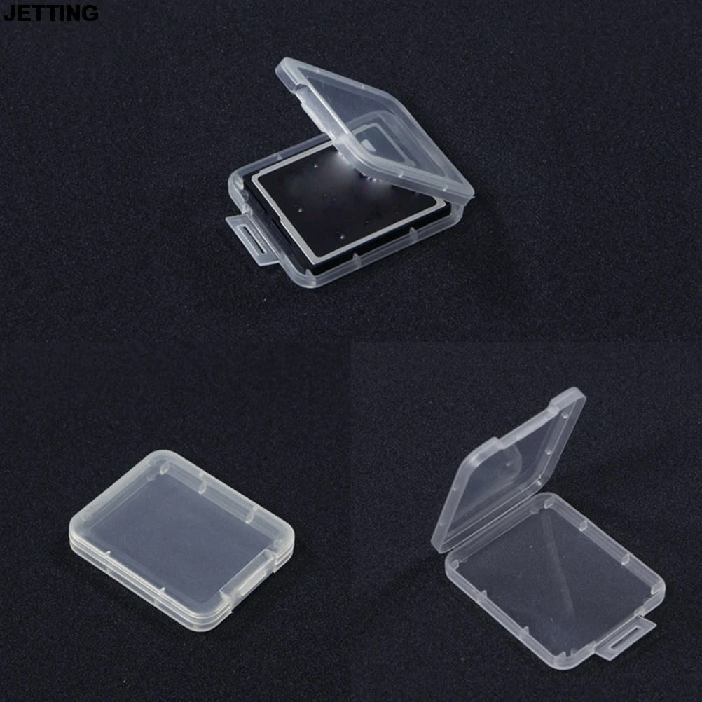 

JETTING Transparent StandardTF SDHC Memory Card Case Holder Box Storage Plastic 10PCS Drop Shipping