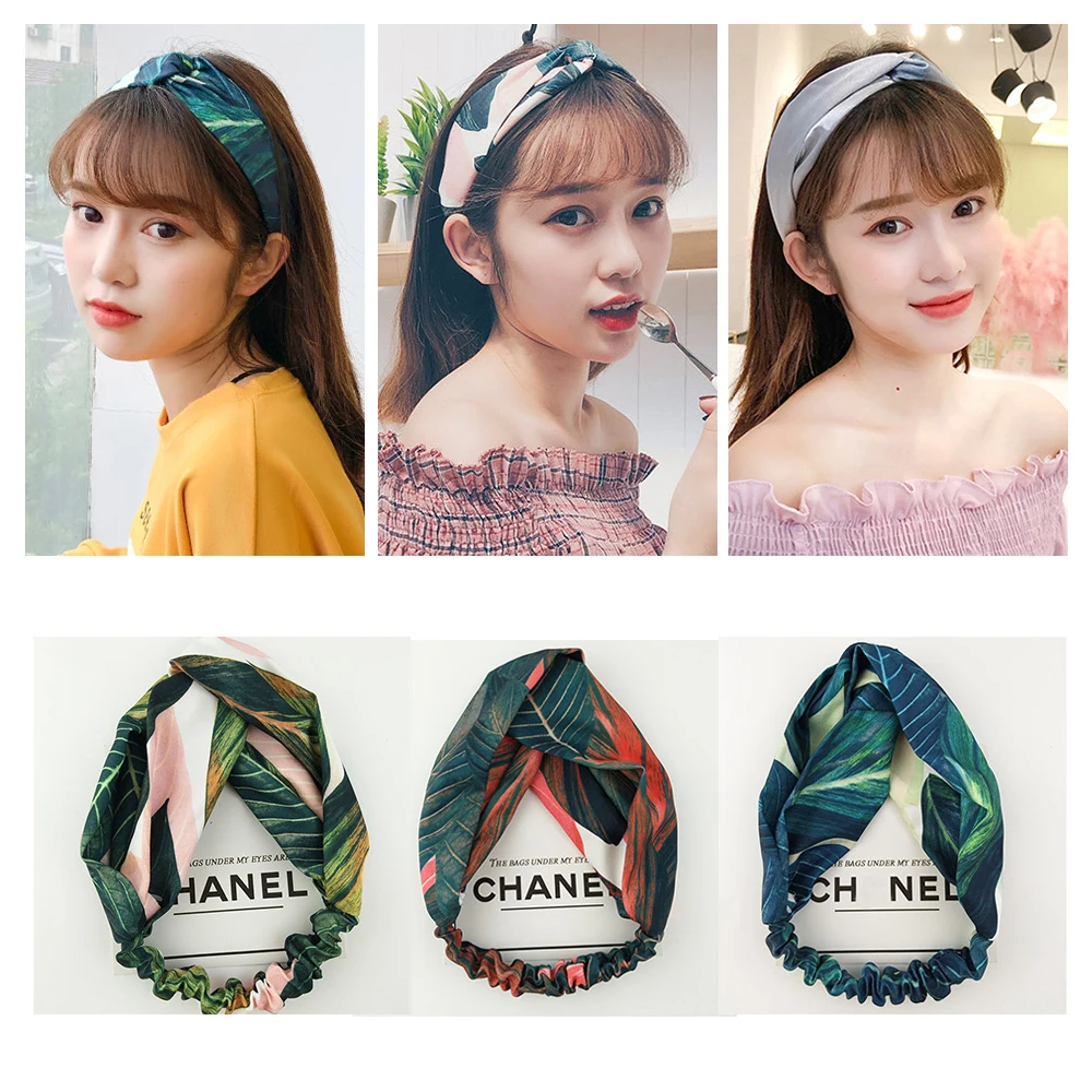 2021 Новое богемное Стиль с головными повязками крест узел эластичная чалма