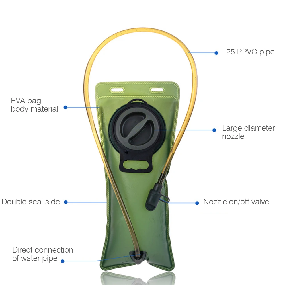 

Portable Water Bags 2/3 Litre Leak-proof Water Storage Bag Water Reservior for Outdoor Hiking Cycling Camping Climbing