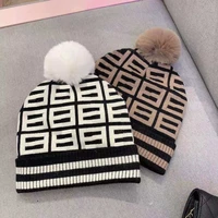 winter warm women hat cute big pompom ladies girl fur ball knitted hat cap outdoor casual ski snow caps beanies