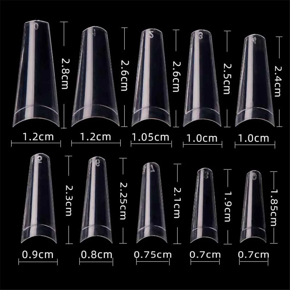 

100pcs/box Fake Nails Ballerina Nail Design Half Cover Pointed Natural Nails Tips Manicure Professional Extension Tool