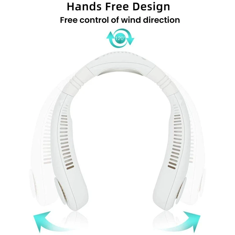 Kopen Haeger-Persoonlijke Hals Fan Draagbare Mini Koeler Ventilator Handen Gratis Bladeless Fan 4000 Man Batterij Operated Wearable Persoonlijke Fan