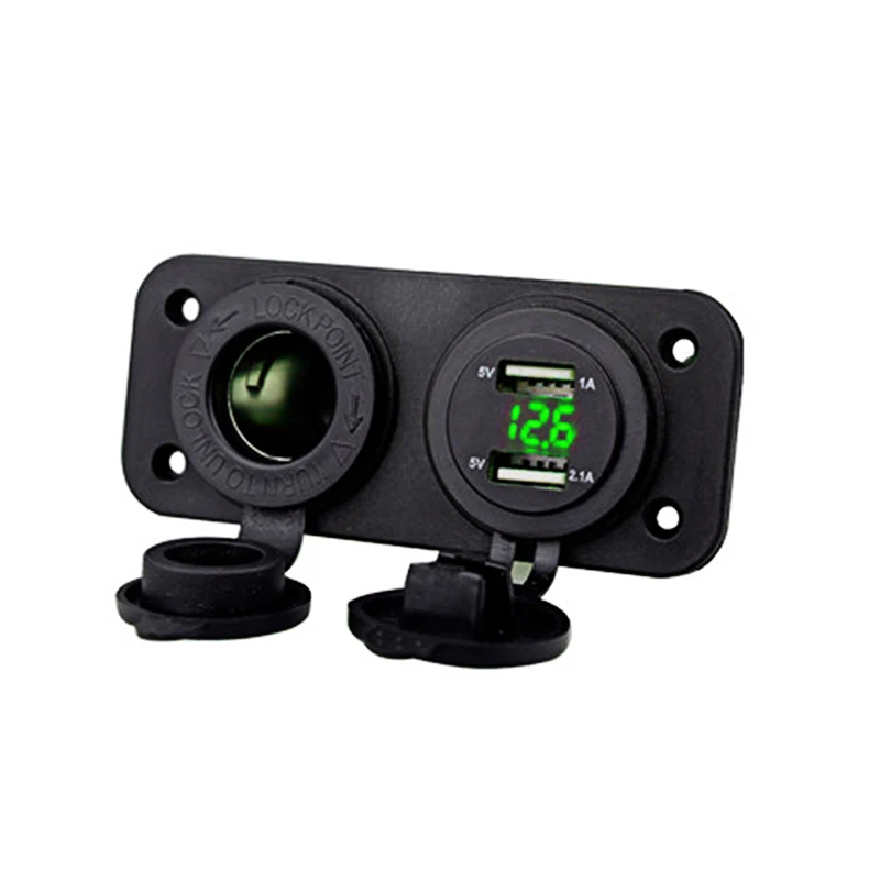 

Dual USB Car Cigarette Lighter Socket Splitter 12V Charger Power Adapter Outlet USB Socket Splitter Lighter USB Black Car Chargi