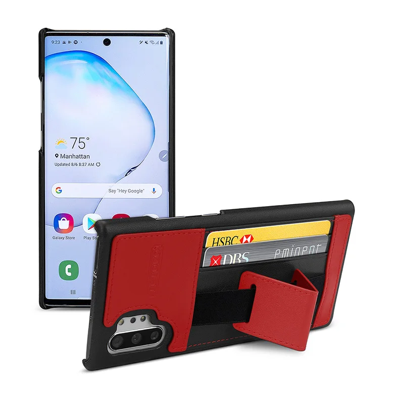 Многофункциональная сумка из натуральной коровьей кожи для samsung Galaxy Note 10 Plus, чехол-кошелек с отделениями для карт, флип-чехол Note 10