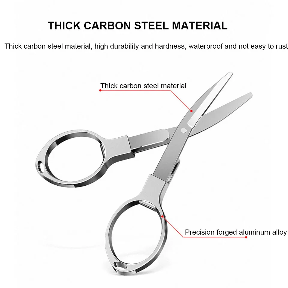 

Mini Stainless Steel Folding Scissors Keychain Fishing Scissor Cutter Camping Tool Silver/Gold