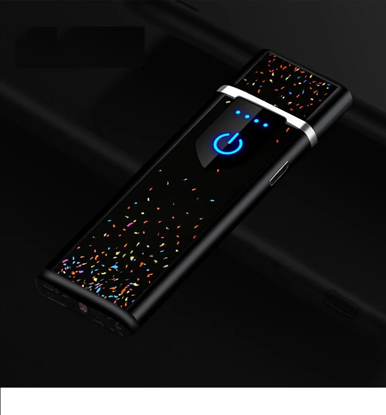 Электронная зажигалка с двойной дугой заряжаемая от USB ветрозащитная