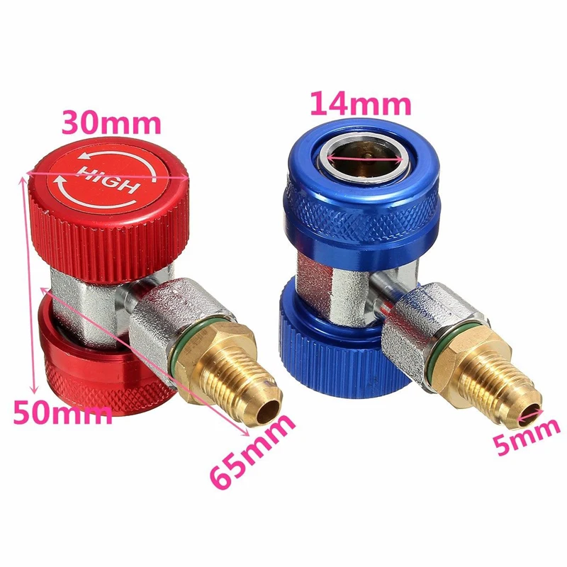 Авто Freon R134A AC кондиционер регулируемая быстрая муфта хладагент Высокий Низкий